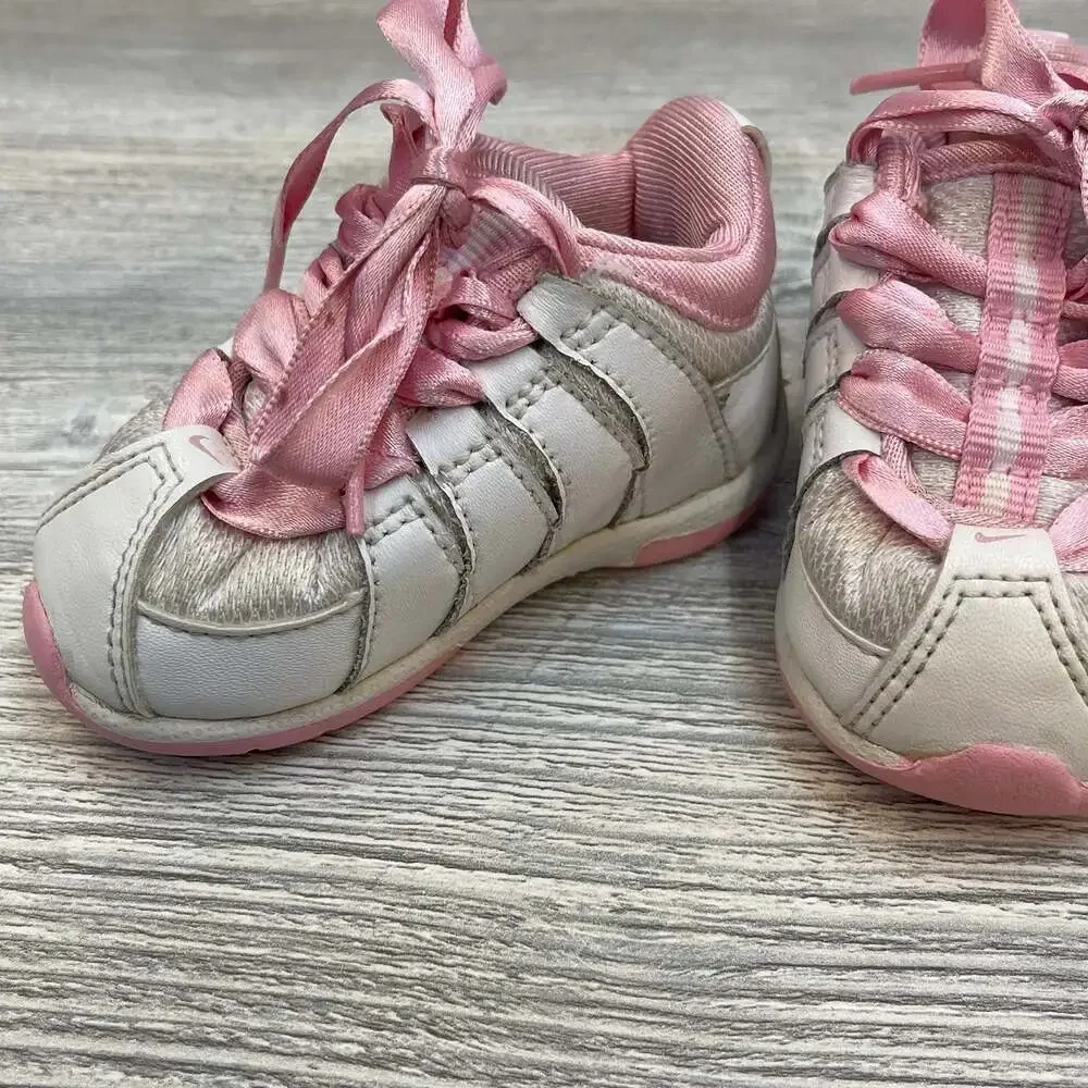 Y2K Vintage 2006 Nike Little Roosh Pink Sneakers Shoes 2 Infant 6-9m Swoosh